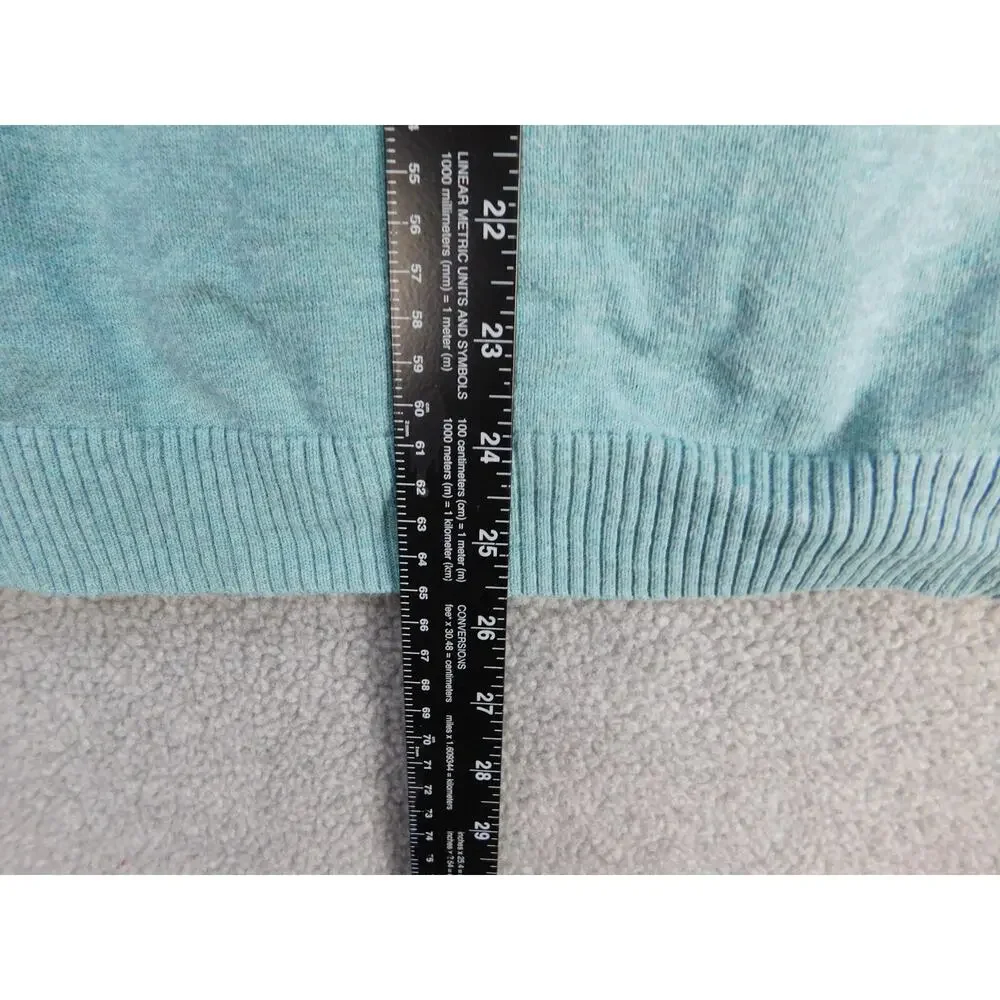 WESC Knitted Long Sleeve Sweater Cardigan Mens M Blue Skateboard Sweden